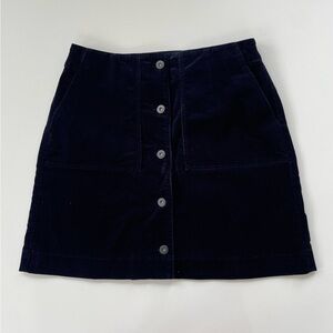 Uniqlo Women's Dark Blue Navy Corduroy Mini Skirt Size 4